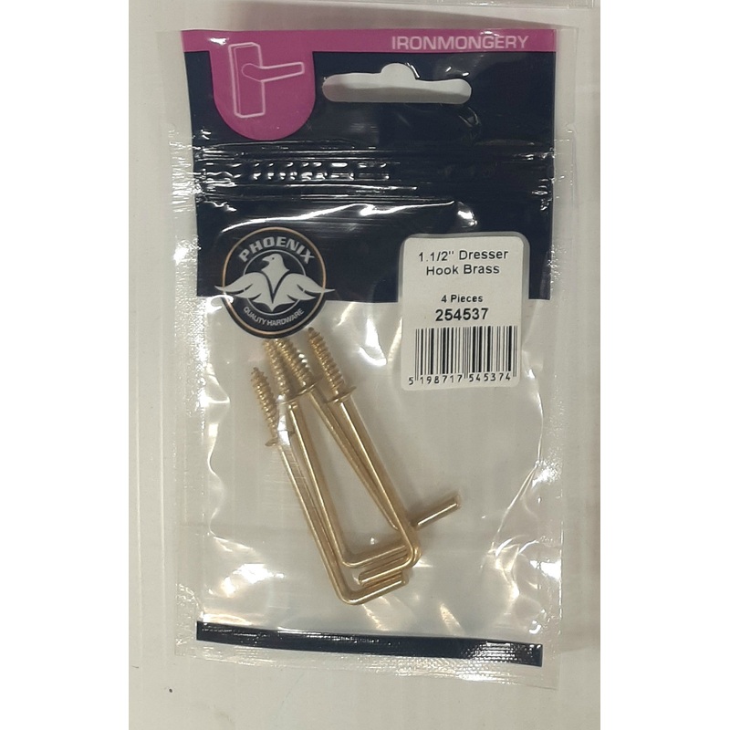 1 1/2″ Dresser Hook Brass (4) Default
