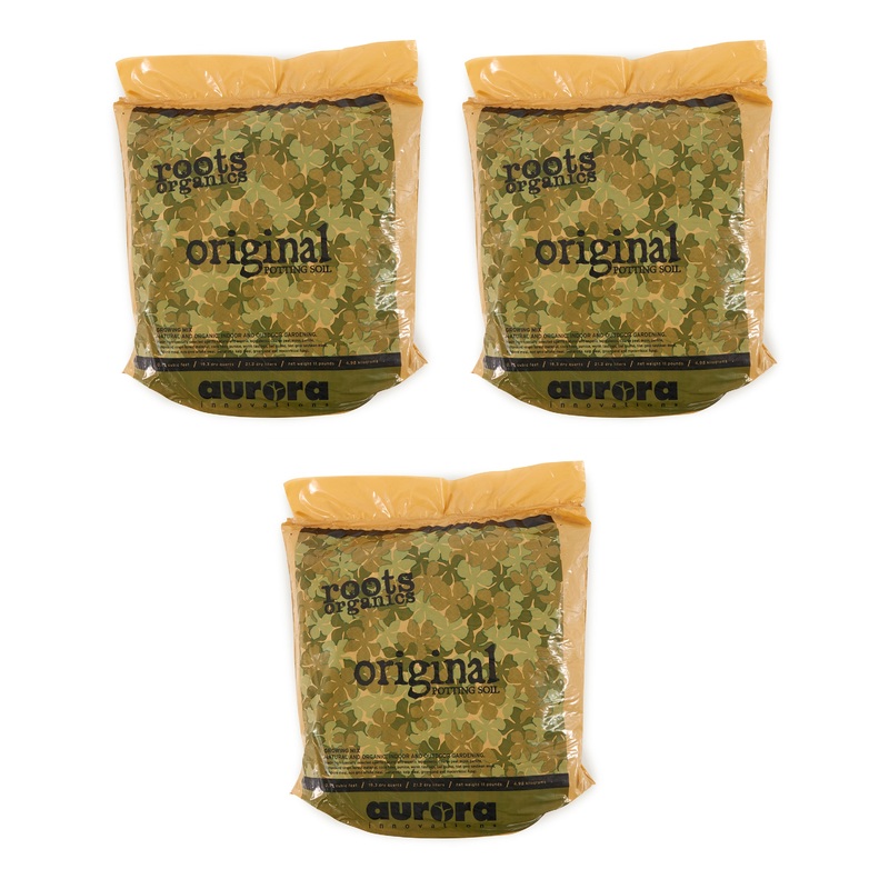 Roots Organics ROD75 Hydroponic Gardening Fiber Potting Soil .75 Cu Ft (3 Pack)