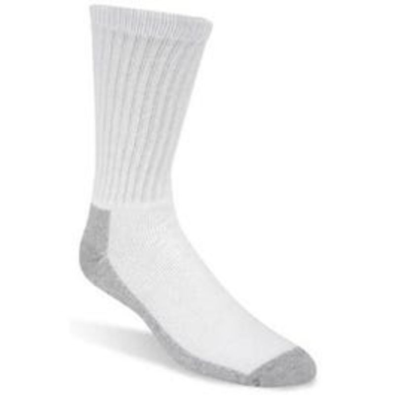 Work Socks, White & Gray, Men’s Medium, 3-Pk.