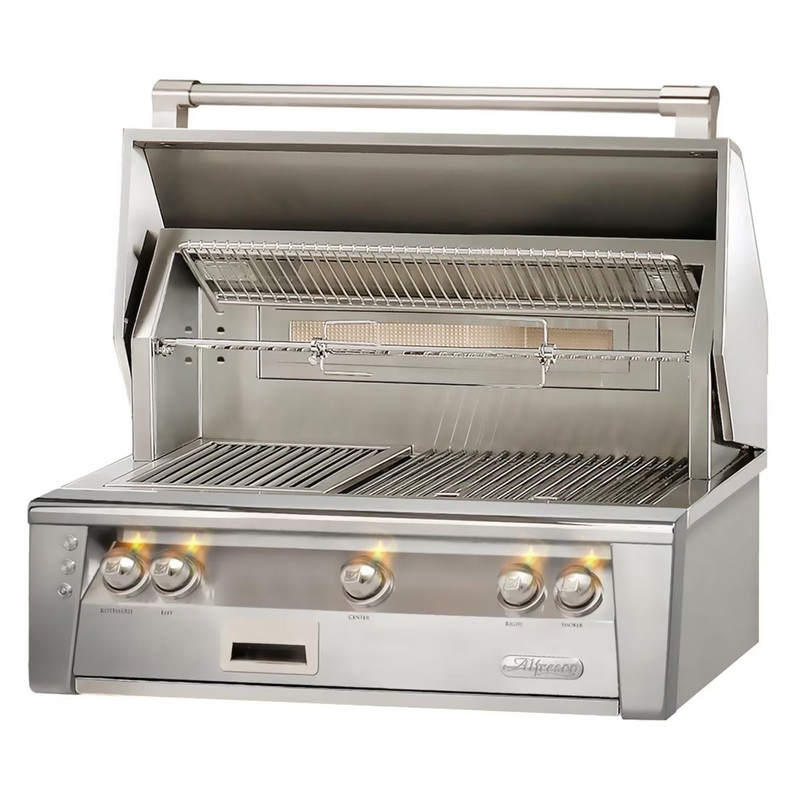 Alfresco 36-Inch Built-In Stainless Steel Gas Grill w/ Rotisserie & Sear Zone Propane