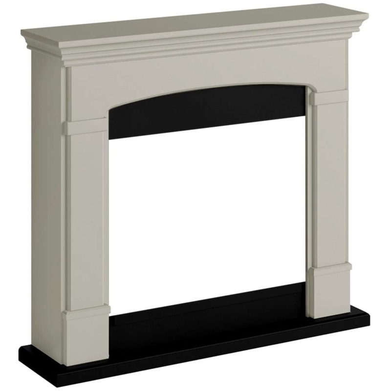 Helmi Fireplace Frame, Light Beige