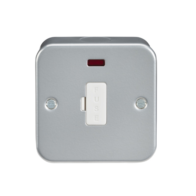 13A Rated Metal Clad Fused Connection Spur Unit With Neon