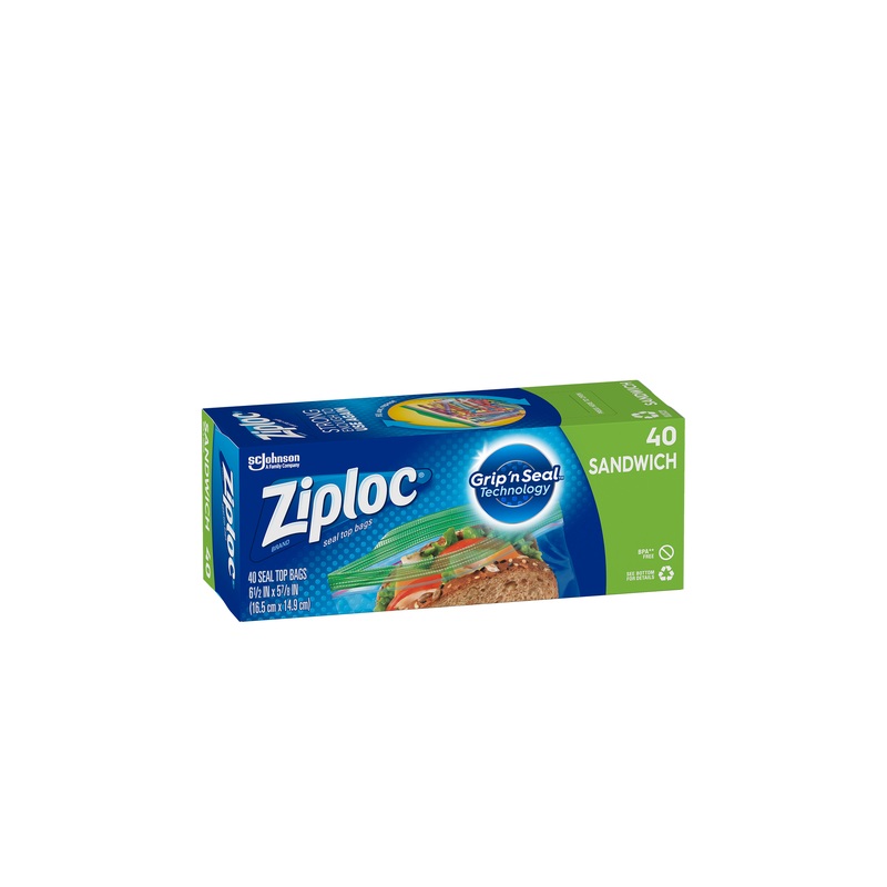 ZIPLOC Brand Sandwich Bags 6-1/2″ x 5-7/8″