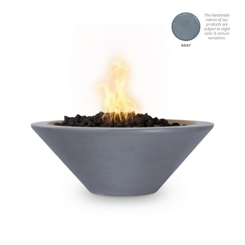 The Outdoor Plus – 48″ Round Cazo Fire Bowl – GFRC Concrete – NG, LP – OPT-48RFO Match Lit