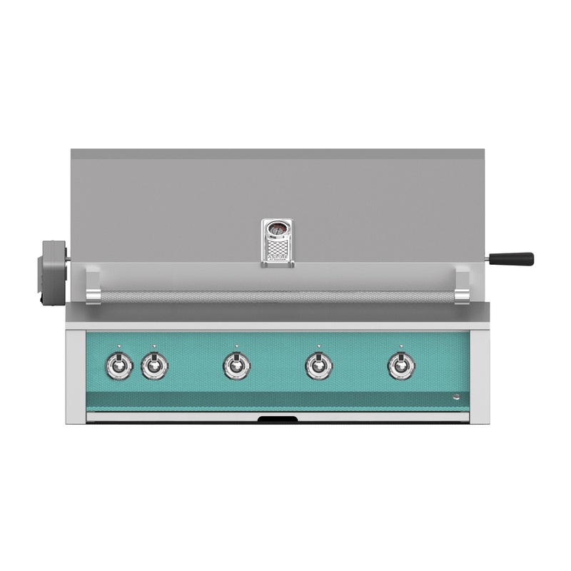 Aspire by Hestan 42-Inch Natural Gas Built-In Grill, 4 U-Burners w/ Rotisserie (Bora Bora Turquoise) – EABR42-NG-TQ aspire-42grills-master