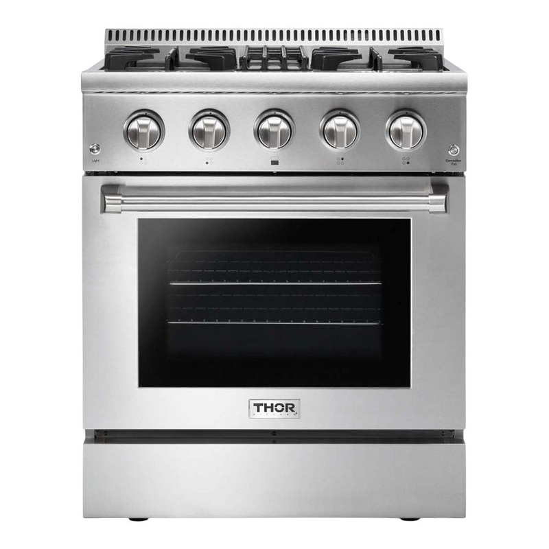 Thor Kitchen Professional 30-Inch 4-Burner Dual Fuel Range Natural Gas