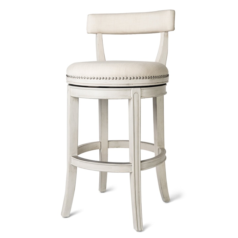 Alexander Low-Back Swivel Stool, White Oak, Bar Height(Open Box) (4 Pack)