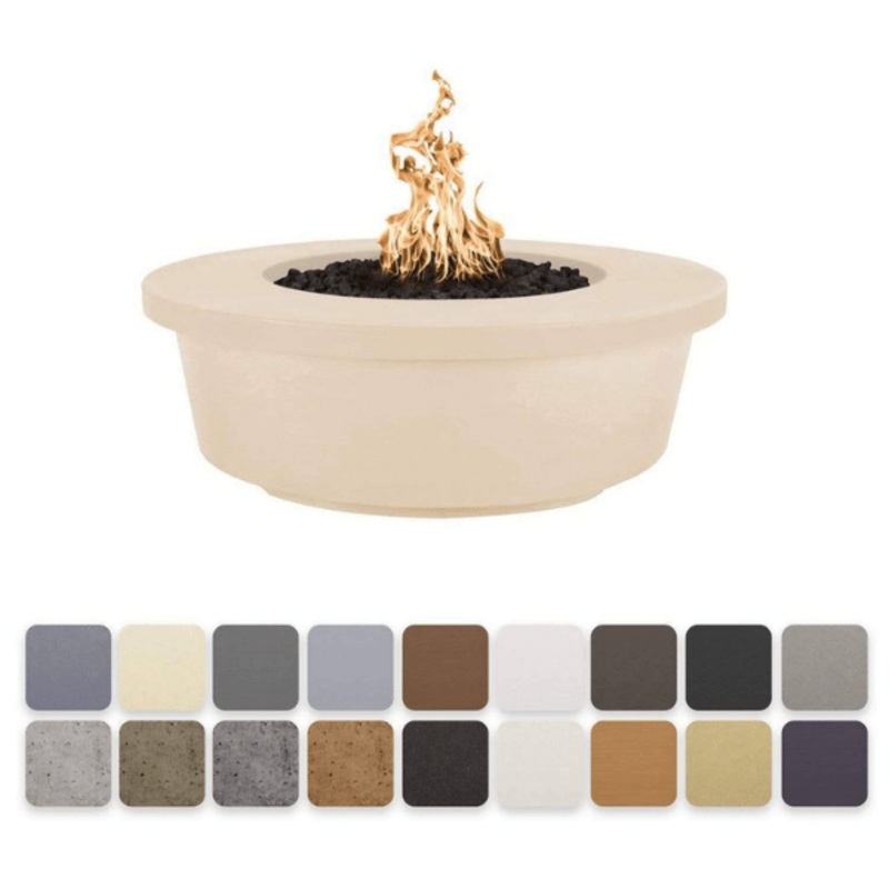 The Outdoor Plus Tempe 48″ Concrete Fire Pit OPT-TEM48 Match Light Natural Gas Ash