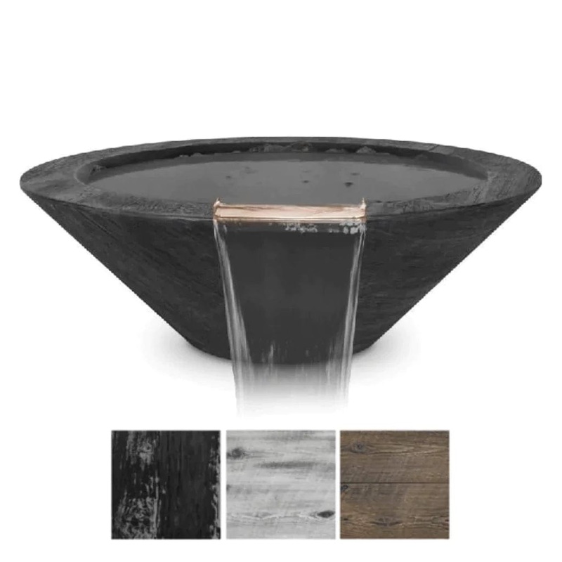 The Outdoor Plus Cazo Wood Grain Water Bowl 24-Inch