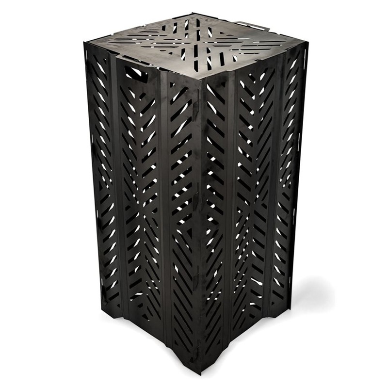 51250 Outdoor Yard Debris Burn Bin Incinerator w/ Lid, Large, 45 Inch (Open Box)