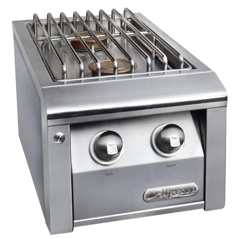 Alfresco 14-Inch Built-in Double Side Burner Natural Gas Stainless Steel