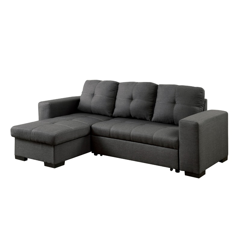 Dento Transitional Sleeper Storage Sectional in Gray