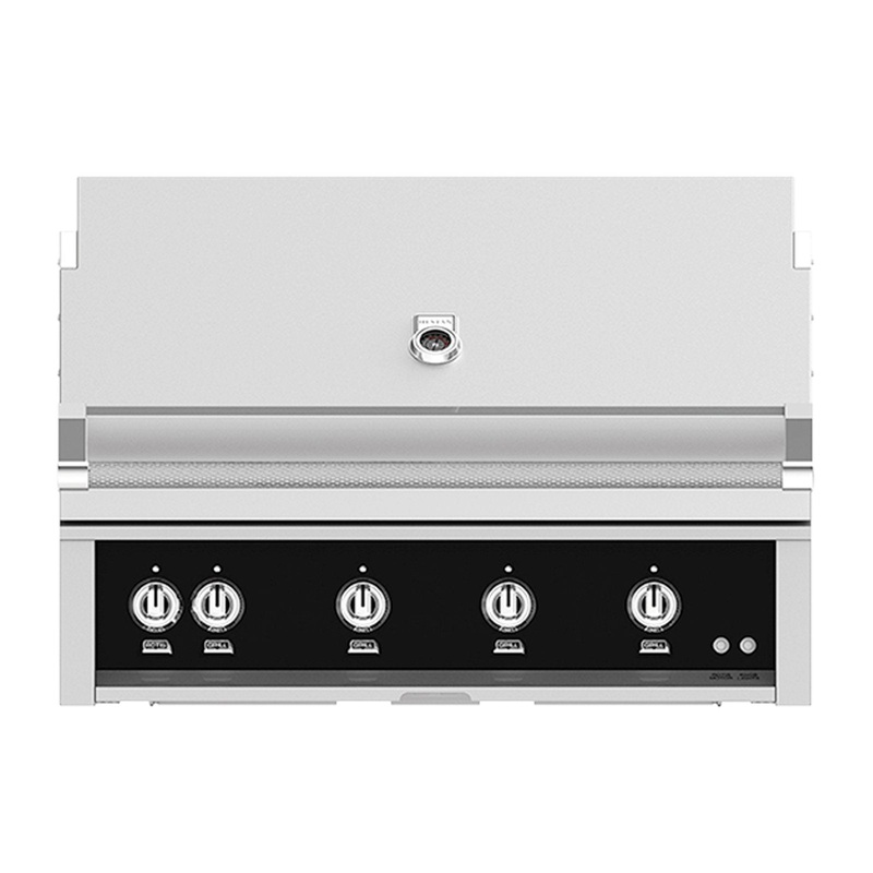 Hestan 42-Inch Propane Gas Built-In Grill, 1 Sear – 3 Trellis w/Rotisserie in Black – GMBR42-LP-BK hestan-42builtingrills-master