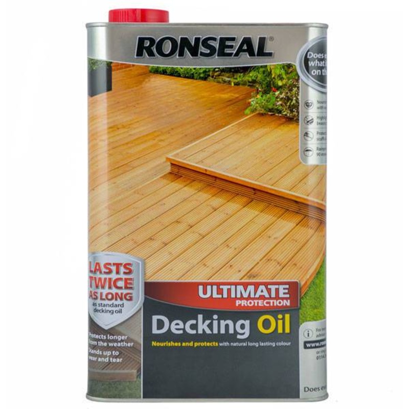 Ronseal Decking Oil 5lt Natural Oak Default