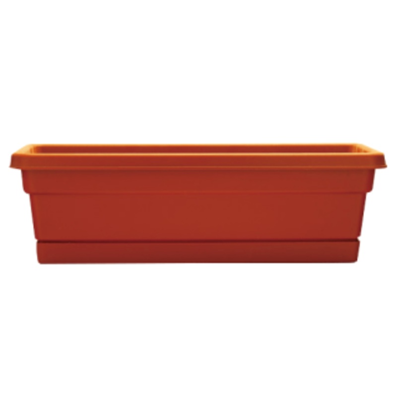 Ames Dynamic Design 30 Rolled Rim Window Box, Terracotta 30″