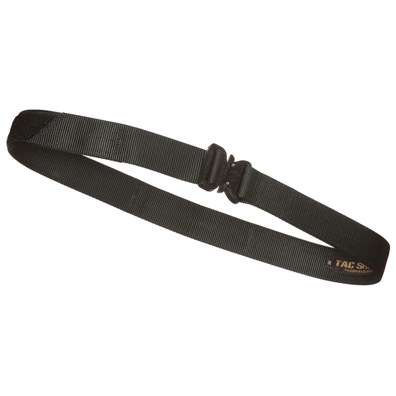 TACSHIELD (MILITARY PROD) T30SMBK Tactical Gun Belt with Cobra Buckle 30″-34″ Webbing Black Small 1.50″ Wide