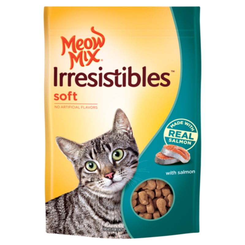 Meow Mix Irresistibles Soft Cat Treats With Salmon 3 oz