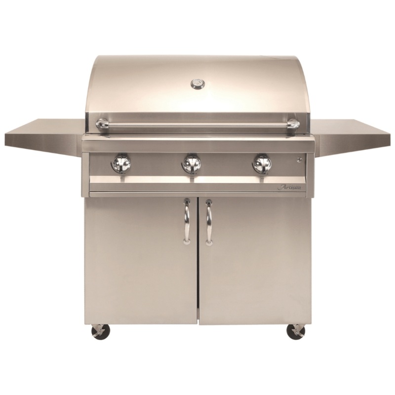 Artisan American Eagle 36-Inch Freestanding 3-Burner Gas Grill with Warming Rack AAEP-36C-NG/LP Propane