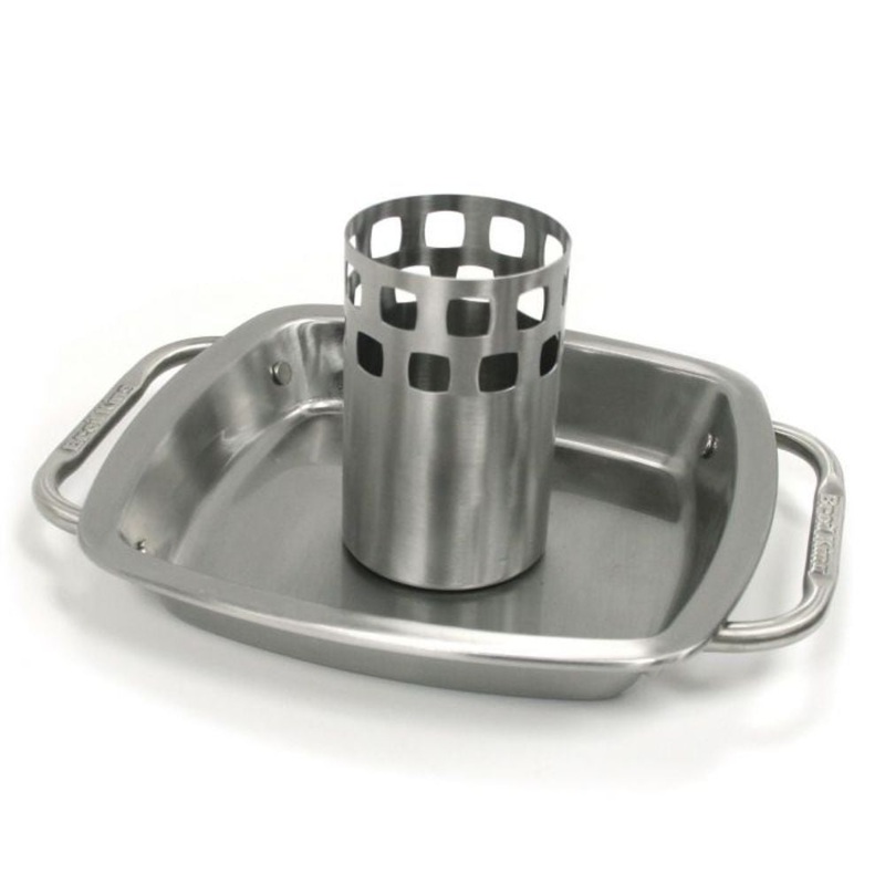 Broil King 69133 Stainless Steel Chicken Roaster with Pan