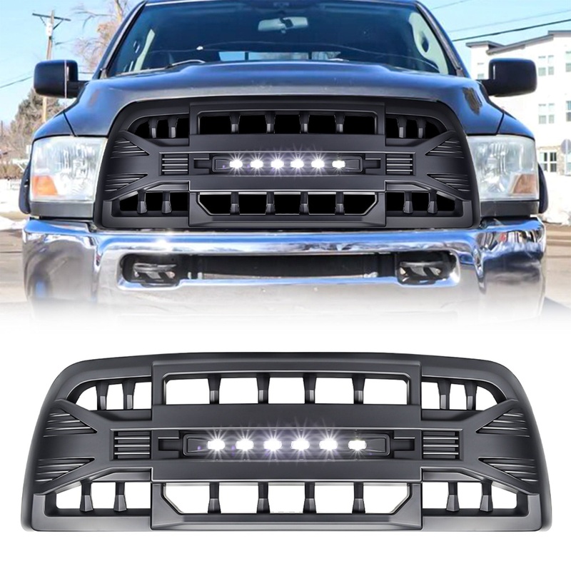 AMERICAN MODIFIED Grille for 13-18 Dodge Ram 2500/3500, Matte Black (For Parts)
