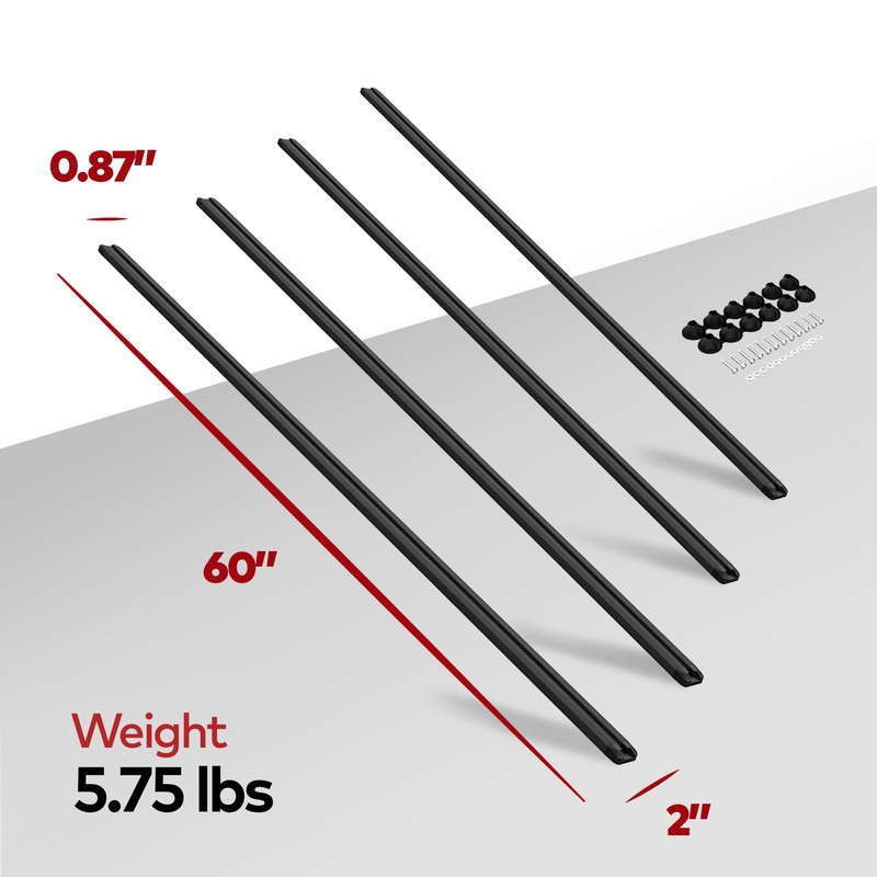 Yakima HD Track 60′ Car Roof Top Rack Mounting System w/CapNuts, Black(Open Box)