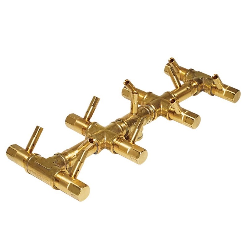 Warming Trends CFBT110 Tree-Style CROSSFIRE 14-Inch Brass Gas Burner Liquid Propane No Flex Line No Plate
