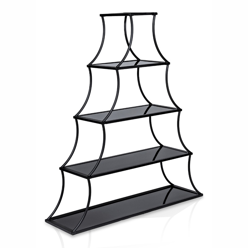 Kladden 5-Shelf Bookcase in Sand Black