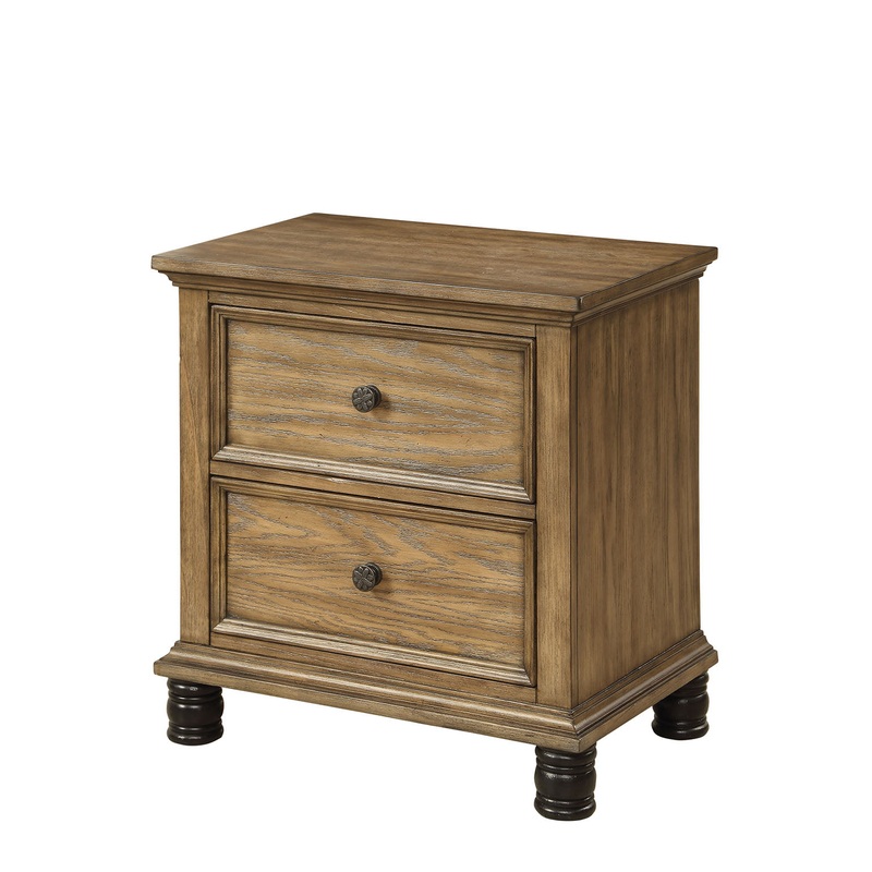 Hinsman Industrial 2-Drawer Nightstand