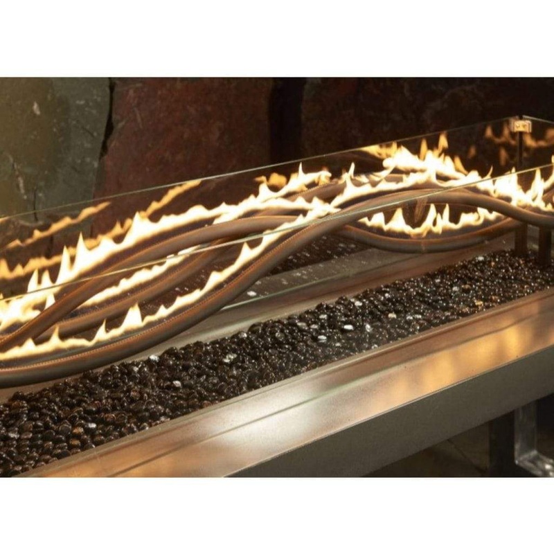 The Outdoor GreatRoom Company 56″ Black Wave Linear Gas Burner with Direct Spark Ignition