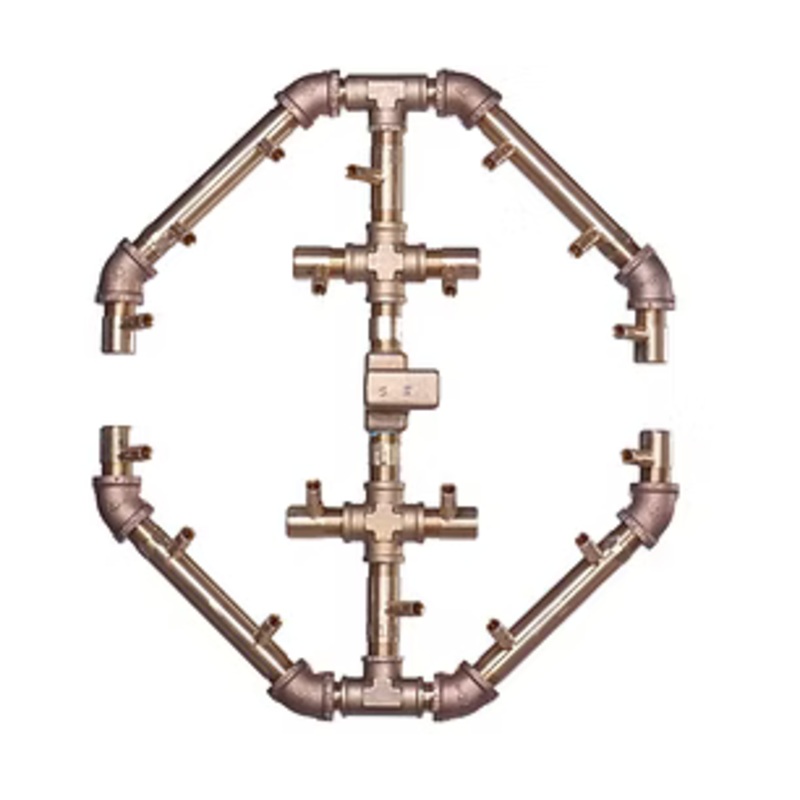 Warming Trends CFBO180 Octagon CROSSFIRE Brass Burner with Circular Plate Natural Gas