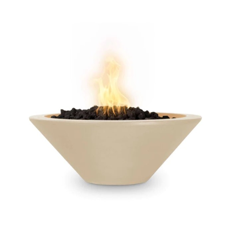 24″ Cazo GFRC Concrete Fire Bowl – OPT-24RFO Match Lit