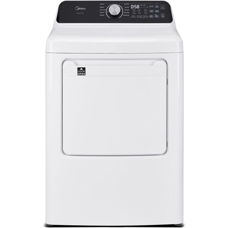 Midea – 7.0 CF Gas Dryer, Sensor Dry – MLTG45N4BWW