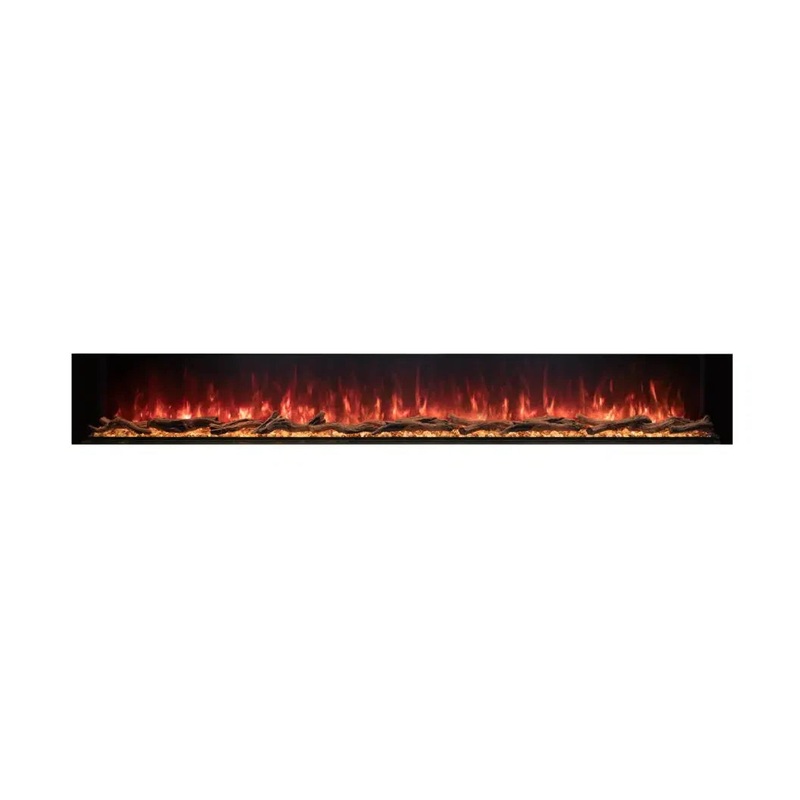 EcoSmart Fire Switch 120″ Black Single-Sided Electric Fireplace with Switch FX Technology by MAD Design Group
