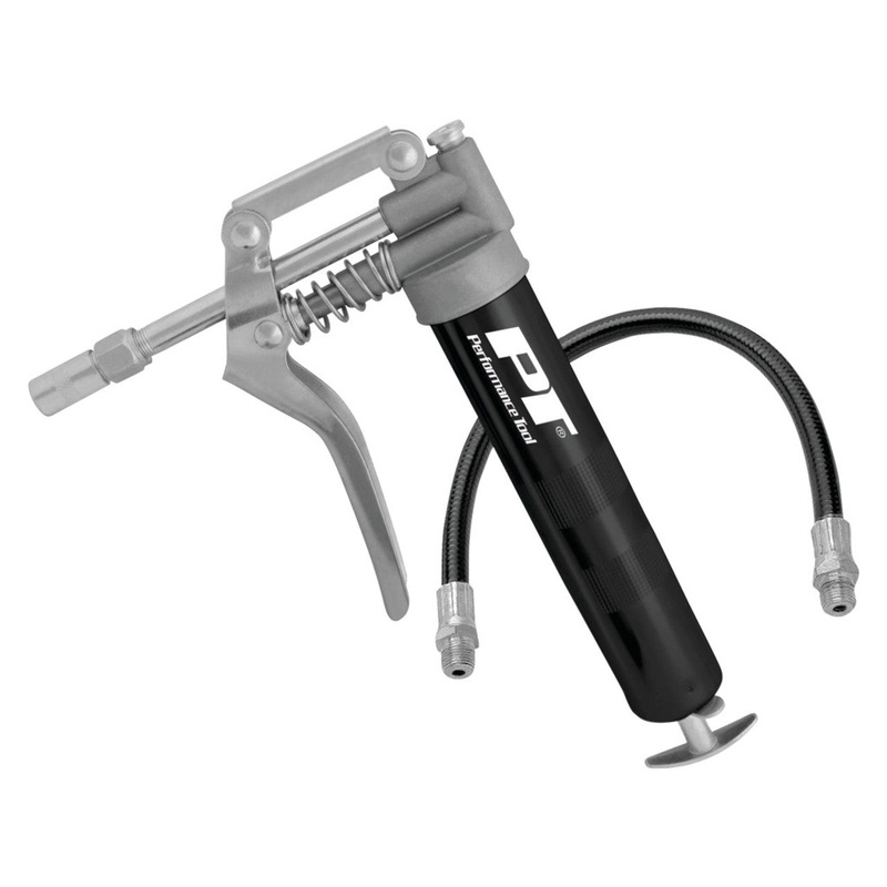 Performance Tool Mini Pistol Grip Grease Gun w/Flex Hose 3 oz