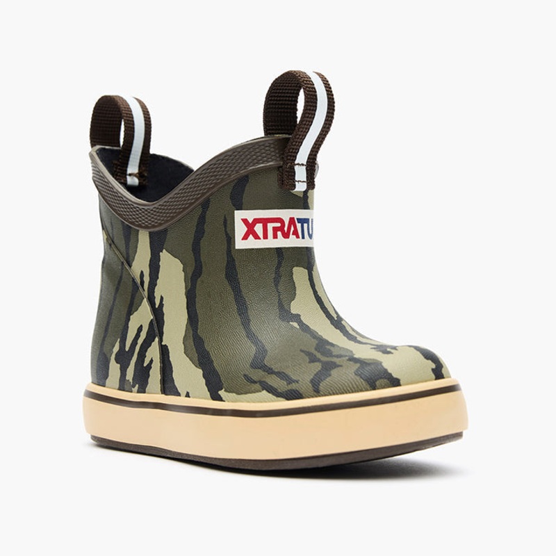 XtraTuf Kids’ Mossy Oak Bottomland Ankle Deck Boot Mossy Oak Bottom Land 9M