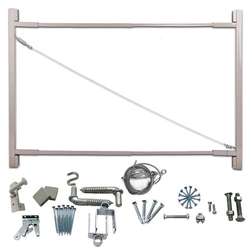 Adjust-A-Gate Steel Frame Gate Kit, 36″-72″, Up To 6′ High (Open Box)(3 Pack)