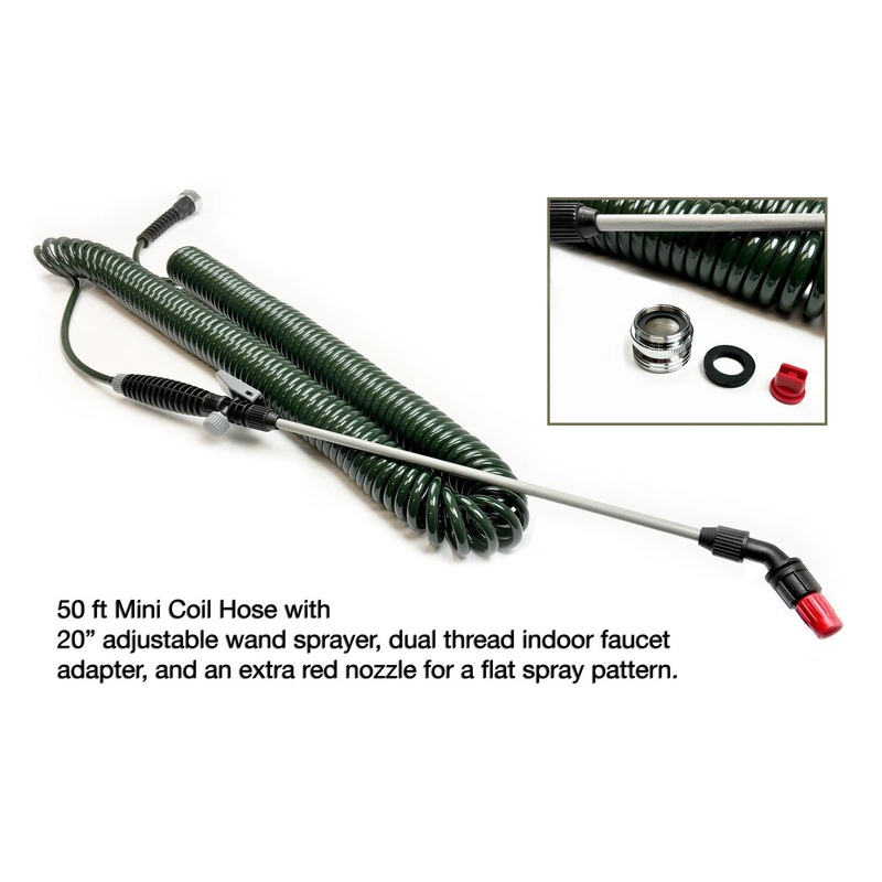 Mini Coil Water Hose and Wand
