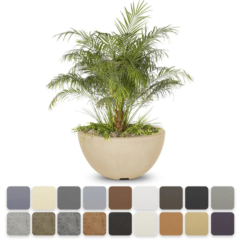 The Outdoor Plus – Luna GFRC Concrete Round Planter Bowl 30″ Ash