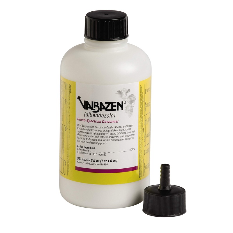 Zoetis Valbazen Suspension Broad-Spectrum Dewormer 500 mL