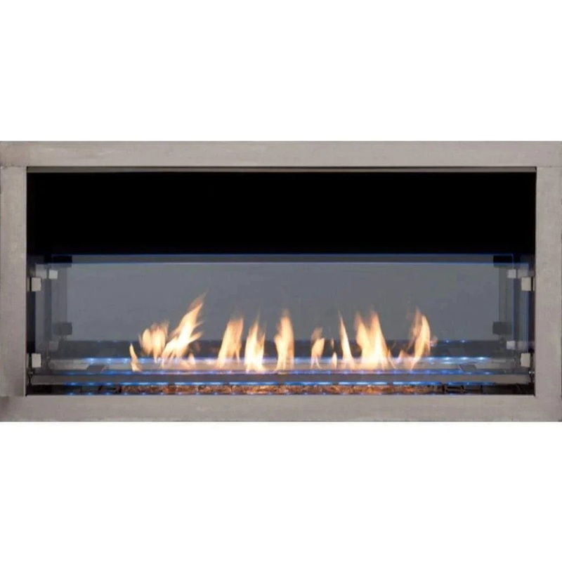 Superior 36-Inch VRE4636 Outdoor Linear Vent-Free Gas Fireplace with LED Lights and Crystal Crushed Glass Media