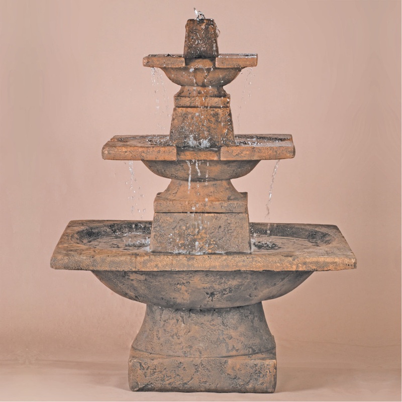 3-Tier Quadrate Outdoor Fountain