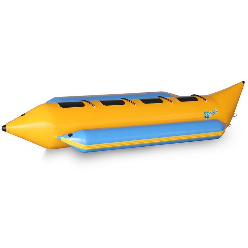 Inflatable Banana Boat 4-Person Durable PVC with Storage Bag
