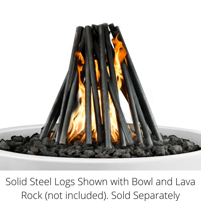 The Outdoor – Plus 18″ Solid Steel Logs Ornament for Fire Bowls and Pits