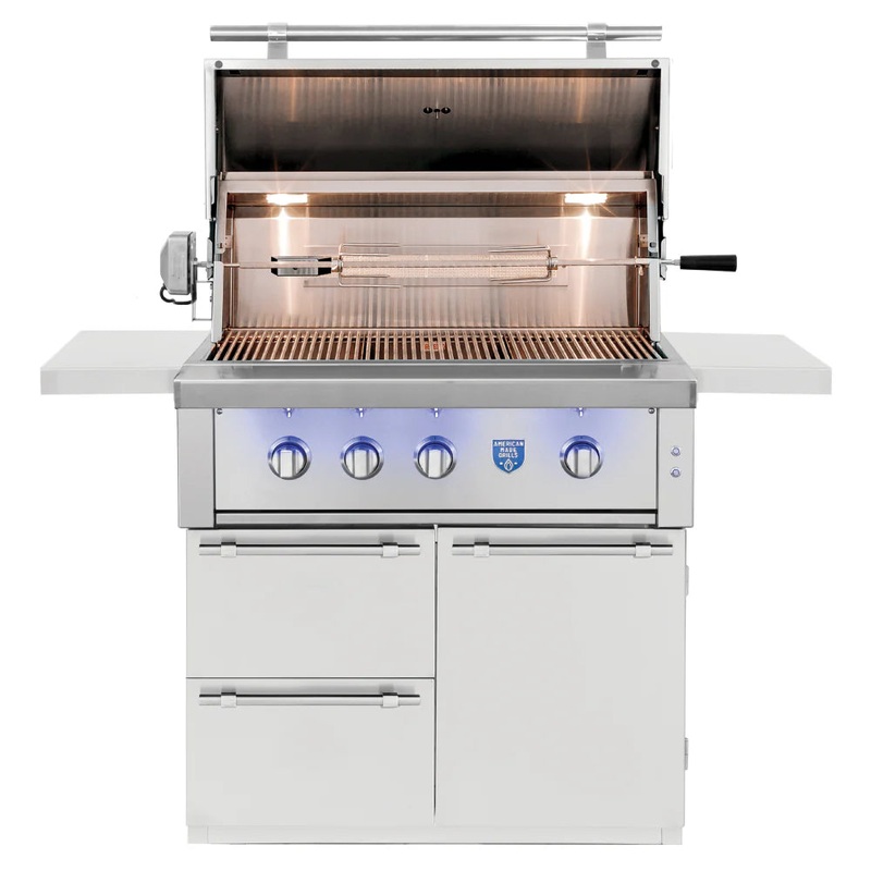 American Made Grills – Estate Freedom Grill W/ Cart. Available 30″, 36″ or 42″ 30” Natural Gas