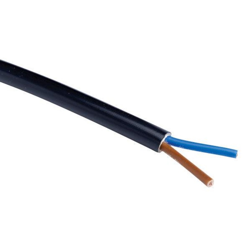 0.75mm 2 Core Black Cable Flexible 3182Y – 5m