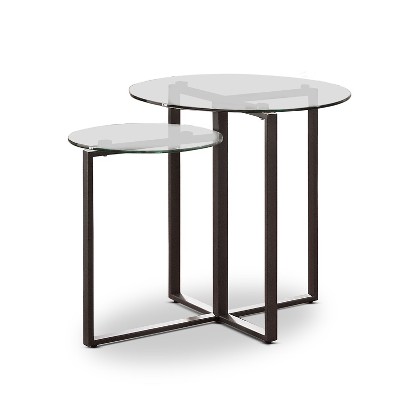 Muria Glass Top End Table