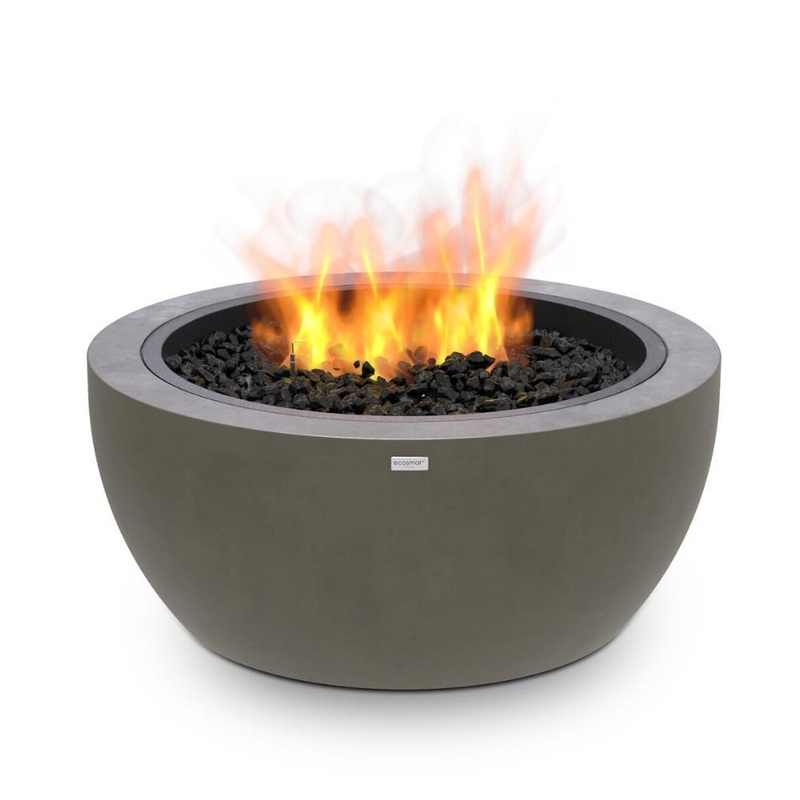 EcoSmart Fire Pod 39-Inch Round Concrete Fire Pit Bowl Outdoor LP/NG Gas Natural