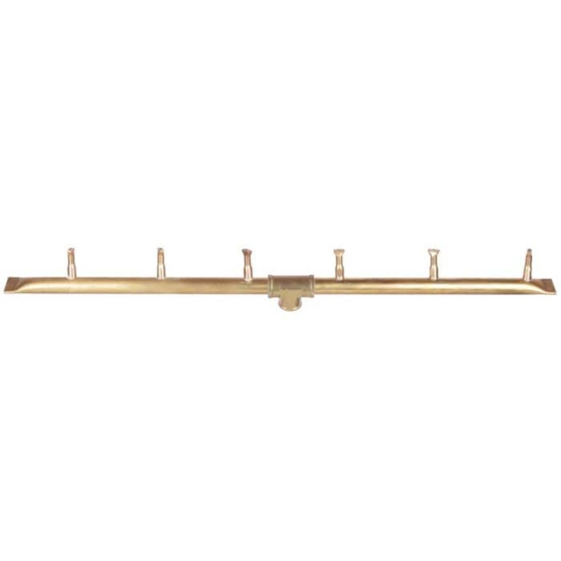 The Outdoor Plus Linear Brass Gas Fire Pit Bullet Burner Only 18-Inch