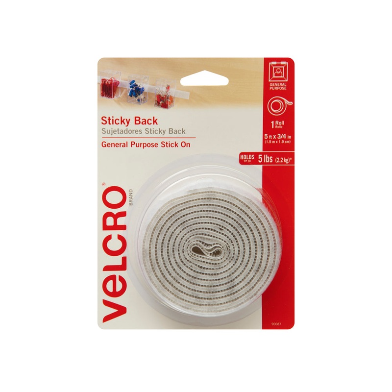 VELCRO BRAND STICKY BACK TAPE 3/4″ x 5 ft. White