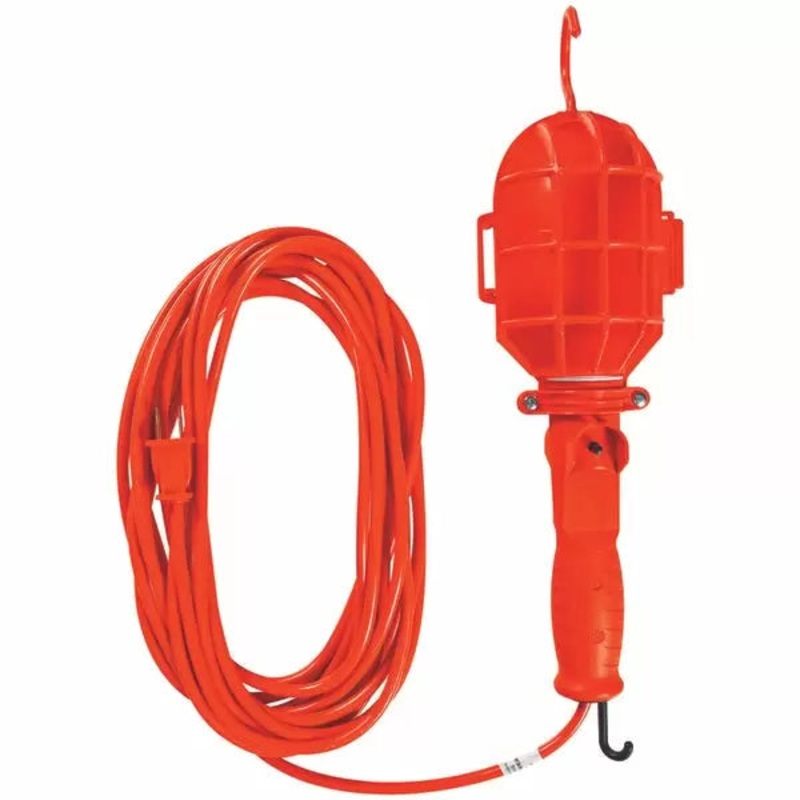 Woods Plastic Cage Trouble Light With 15 Ft. 18/2 SJTW Cord 15′